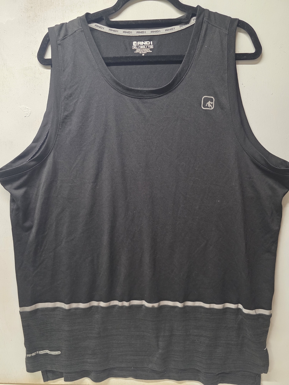 AND 1 Mens Size XL Tank Top - Black/gray